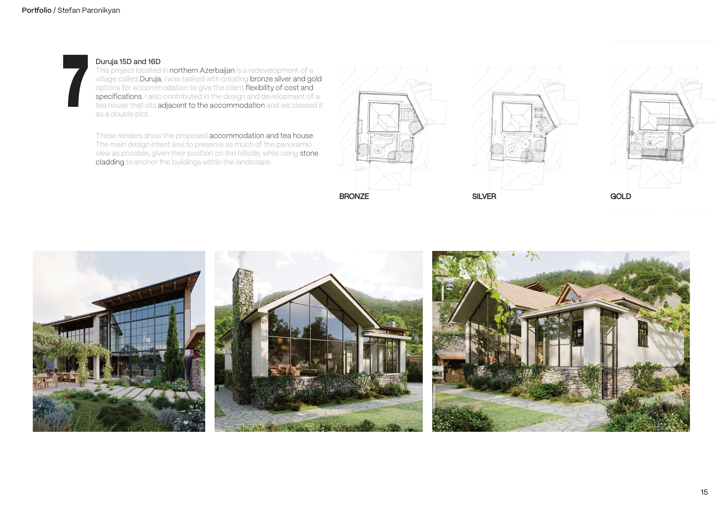 Project documentation spread for Duruja